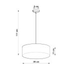 Pendant lamp ARENA 35 grey