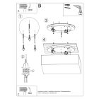 Ceiling lamp HORUS 45 black