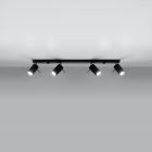 Ceiling lamp RING 4L black