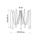 Chandelier EDISON 7 black