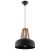 Pendant lamp CASCO black/natural wood