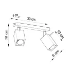 Ceiling lamp MERIDA 2 grey