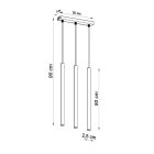 Pendant lamp PASTELO 3 white