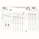 Pendant lamp PASTELO 5 black