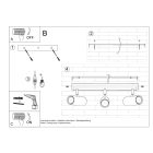 Ceiling lamp DIREZIONE 3 black