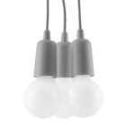 Pendant lamp DIEGO 3 grey