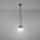Pendant lamp DIEGO 3 grey