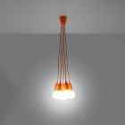 Pendant lamp DIEGO 5 orange