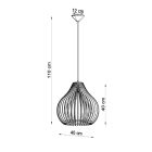 Pendant lamp APRILLA wood