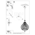 Pendant lamp APRILLA wood