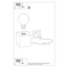 Table lamp ARIZ wood