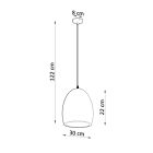 Ceramic pendant lamp FLAWIUSZ