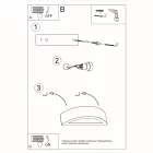 Wall lamp ceramic ATENA grey