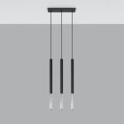 Pendant lamp MOZAICA 3L black/chrome