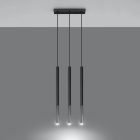 Pendant lamp MOZAICA 3L black/chrome