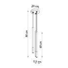 Pendant lamp MOZAICA 3P black/copper