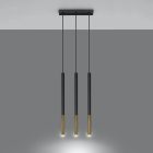 Pendant lamp MOZAICA 3L black/golden