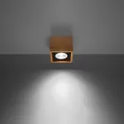 Ceiling lamp QUATRO 1 natural wood