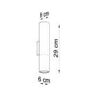 Wall lamp LOOPEZ black/chrome