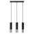Pendant lamp LOOPEZ 3L black/chrome