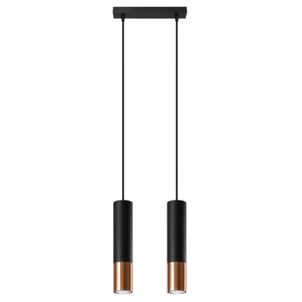 Pendant lamp LOOPEZ 2 black/copper