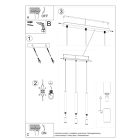 Pendant lamp WEZYR 3 black