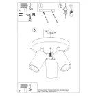 Ceiling lamp RING 3P white