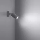 Wall lamp RING white with a switch