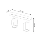 Ceiling lamp KEKE 2 oak