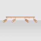 Ceiling lamp BERG 4 natural wood