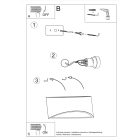 Varnished wall lamp VIXEN white gloss