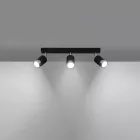 Ceiling lamp NERO 3 black/chrome