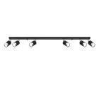 Ceiling lamp NERO 6 black/chrome