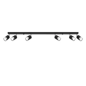 Ceiling lamp NERO 6 black/chrome