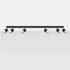 Ceiling lamp NERO 6 black/chrome