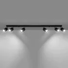 Ceiling lamp NERO 6 black/chrome