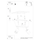 Ceiling lamp NERO 2 black/golden