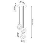 Pendant lamp TULOS 3P white