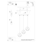 Pendant lamp TULOS 3L black