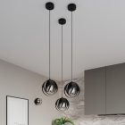 Pendant lamp TULOS 3L black