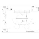 Ceiling lamp YOLI 2 white