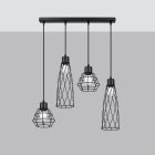 Pendant lamp SUBA 4L black