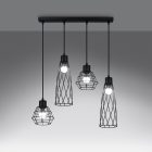 Pendant lamp SUBA 4L black