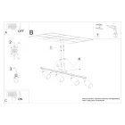 Ceiling lamp LEMMI 4L black