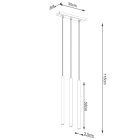 Pendant lamp PASTELO 3L gold