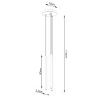 Pendant lamp PASTELO 3P gold