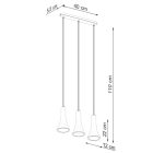 Pendant lamp REA 3L concrete