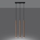 Pendant lamp PASTELO 3L wood