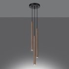 Pendant lamp PASTELO 3P wood