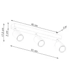 Ceiling lamp VERDO 3L black